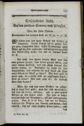 Sechszehente Rede. Auf den zwölften Sonntag nach Pfingsten.