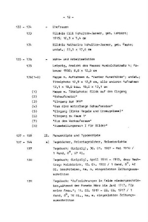 II. Manuskripte und Typoskripte