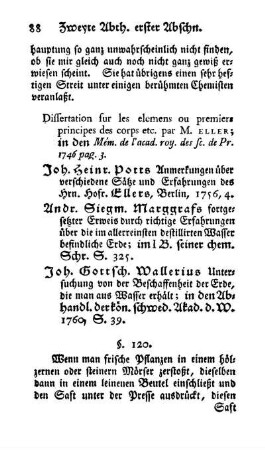 Wesentliche Pflanzensalze, Zucker (§§. 120-122)