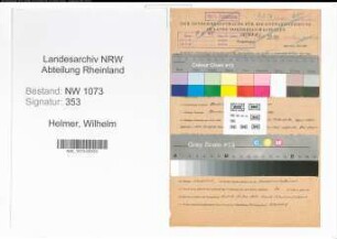 Entnazifizierung Wilhelm Helmer , geb. 17.04.1908 (Ingenieur)