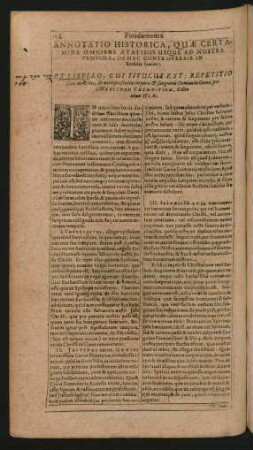Annotatio Historica, Quae Certamina Omnibus Aetatibus Usque Ad Nostra Tempora, De Hac Controversia In Ecclesia fuerint.