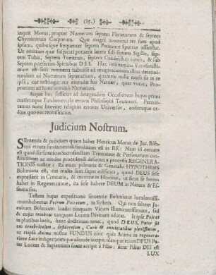 Judicium Nostrum.