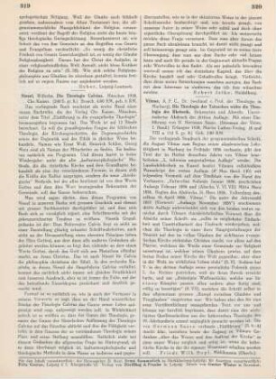 320 [Rezension] Vilmar, August Friedrich Christian, Die Theologie der Tatsachen wider die Theologie der Rhetorik
