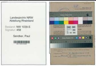 Entnazifizierung Paul Sendker , geb. 26.06.1905 (Verlagsangestellter)