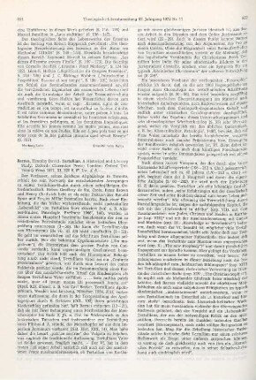 851-853 [Rezension] Barnes, Timothy D., Tertullian
