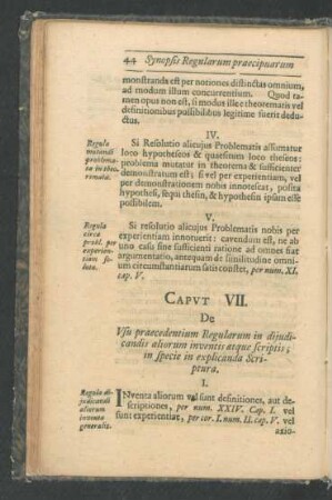 Caput VII. De Usu praecedentium Regularum in dijudicandis aliorum inventis atque scriptis; in specie in explicanda Scriptura.