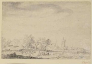 Landschaft mit Dorfkirche