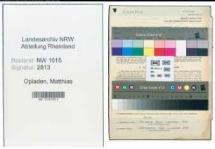 Entnazifizierung Matthias Opladen , geb. 13.12.1899 (S1udienrat)