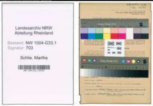 Entnazifizierung Martha Schlie , geb. 21.09.1912 (Lehrerin)