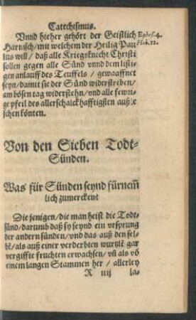 Von den Sieben Todt-Sünden.