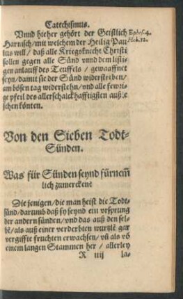 Von den Sieben Todt-Sünden.