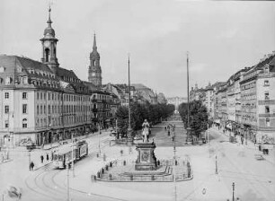 Neustädter Markt, Blick in die Hauptstraße