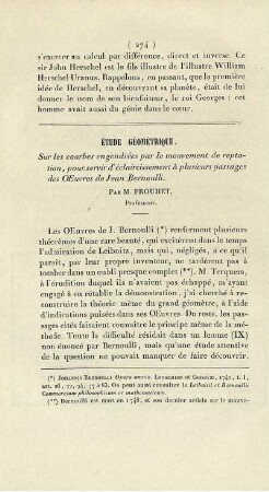 Étude géométrique.