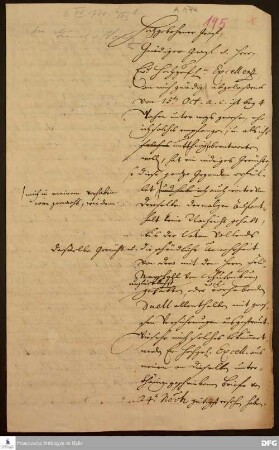 Brief von August Hermann Francke an Graf v. Nostitz.