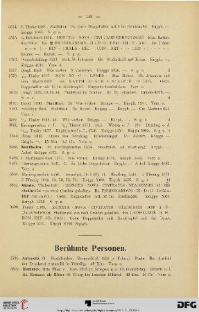Berühmte Personen (Nr. 3591-3606)