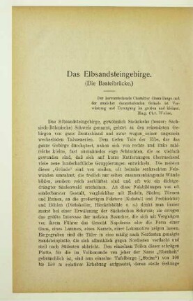 Das Elbsandsteingebirge. (Die Basteibrücke.)
