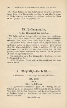 X. Wohltätigkeits-Institute