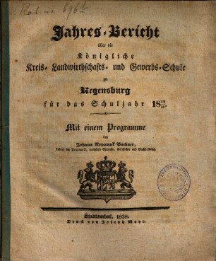 [Ueber den Unterricht in den Realien an den Landwirthschafts- und Gewerbsschulen]