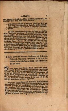Actenstücke die Fortsetzung des gegenwärtigen Reichs-Kriegs betreffend