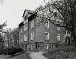 Neukirch, Sanatorium : Neukirch. Elisabethstiftung Sanatorium Valtental, Förderschule (1886, um 1900), Georgenbadstraße 21/25. Straßenansicht (Nr. 21, Haus C)