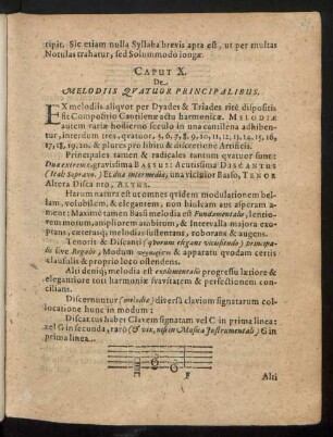 Caput X. De Melodiis Quatuor Principalibus.