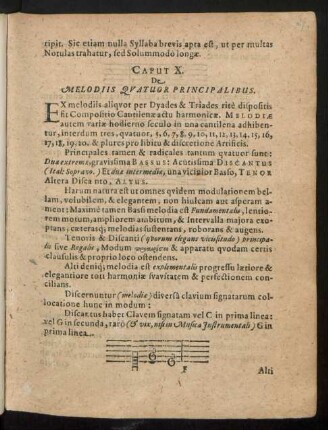 Caput X. De Melodiis Quatuor Principalibus.