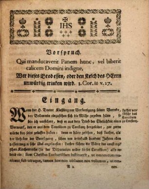 Frag, Ob die Christenheit in den allerersten fünf hundert Jahren das Abendmahl jederzeit unter zwoen Gestalten empfangen, und über dieß ein Gebott erkennet habe : Wider den H. Doctor Rudolph Kießling, und die theologische Facultät zu Erlang, in den heiligen Weyhnachts-Feyrtagen Beantwortet