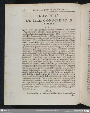 Caput II. De Lege, Conscientiae Norma