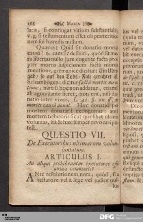 Articulus I. An aliqui prohibeantur executores esse ultimæ voluntatis?