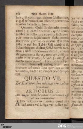 Articulus I. An aliqui prohibeantur executores esse ultimæ voluntatis?