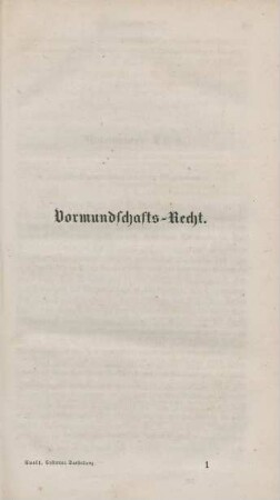 Vormundschafts-Recht.