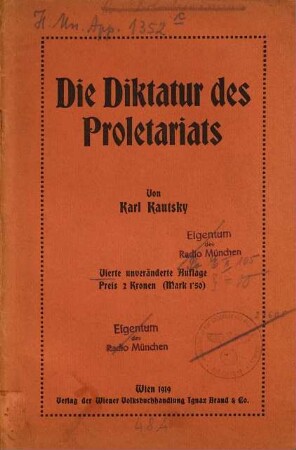Die Diktatur des Proletariats : Von Karl Kautsky