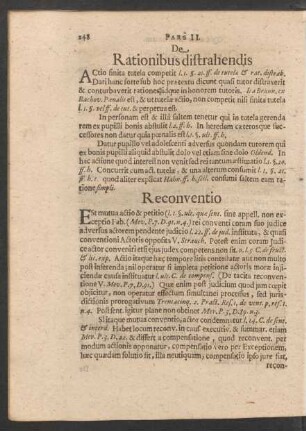De Rationibus distrahendis. - Restitutio.