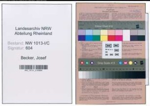 Entnazifizierung Josef Becker , geb. 18.07.1900 (Installateur)