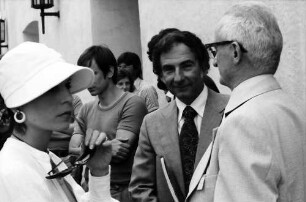 26. Tagung 1976 Physiker; Eröffnung: Frau Cooper, Leon Cooper, James Rainwater von hinten