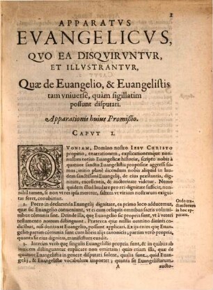 Apparatus evangelicus