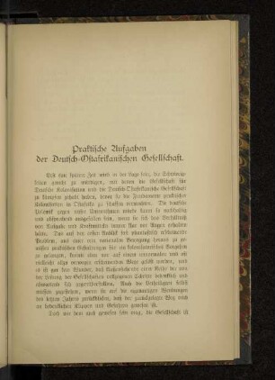 Praktische Aufgaben der Deutsch-Ostafrikanischen Gesellschaft.