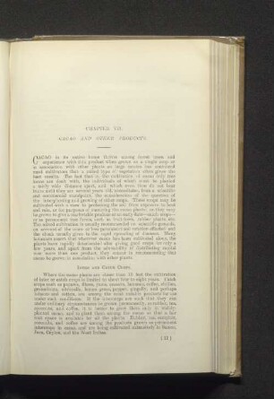 Chapter VII. Cacao and other products.