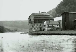 Lauenhainer Mühle im Zschopautal unterhalb von Mittweida, Abbruch beim Talsperrenbau um 1930