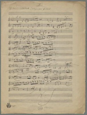 Sonatas, vl, pf, op. 27/2, Excerpts - BSB Mus.ms. 23451 : [caption title:] II. // Sehr breit und ausdrucksvoll. // (Adagio quasi fantasia)