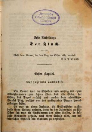 Der Fluch des Rabbi : Romantisches Sittengemälde aus dem ersten Viertel des sechszehnten Jahrhunderts von Eduard Breier