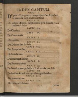 Index Capitum.