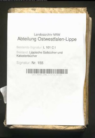 Salbuch des Amtes Oerlinghausen von 1780