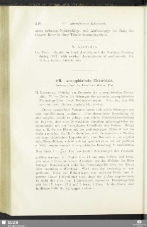 2 H. Atmosphärische Elektricität