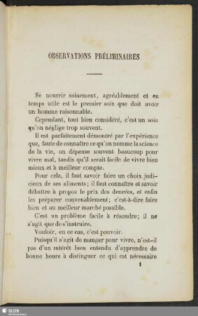 Observations Préliminaires
