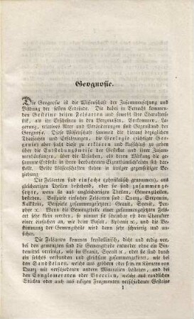 Die Geognosie : leichtfaßlich bearbeitet ; Als Anhang zu dem Handbuch "Die Mineralogie leichtfaßlich dargestellt"