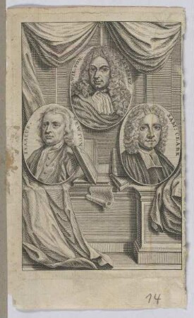 Gruppenbildnis des Isaacus Newton, des G. Wil. von Leibniz und des Sam. Clark