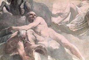 Aurora im Sonnenwagen als Allegorie der Fruchtbarkeit