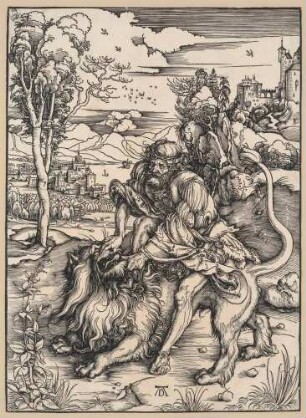 Samson tötet den Löwen