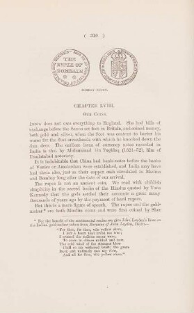 Chapter LVIII. Our coins